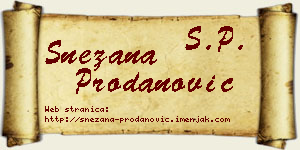 Snežana Prodanović vizit kartica
